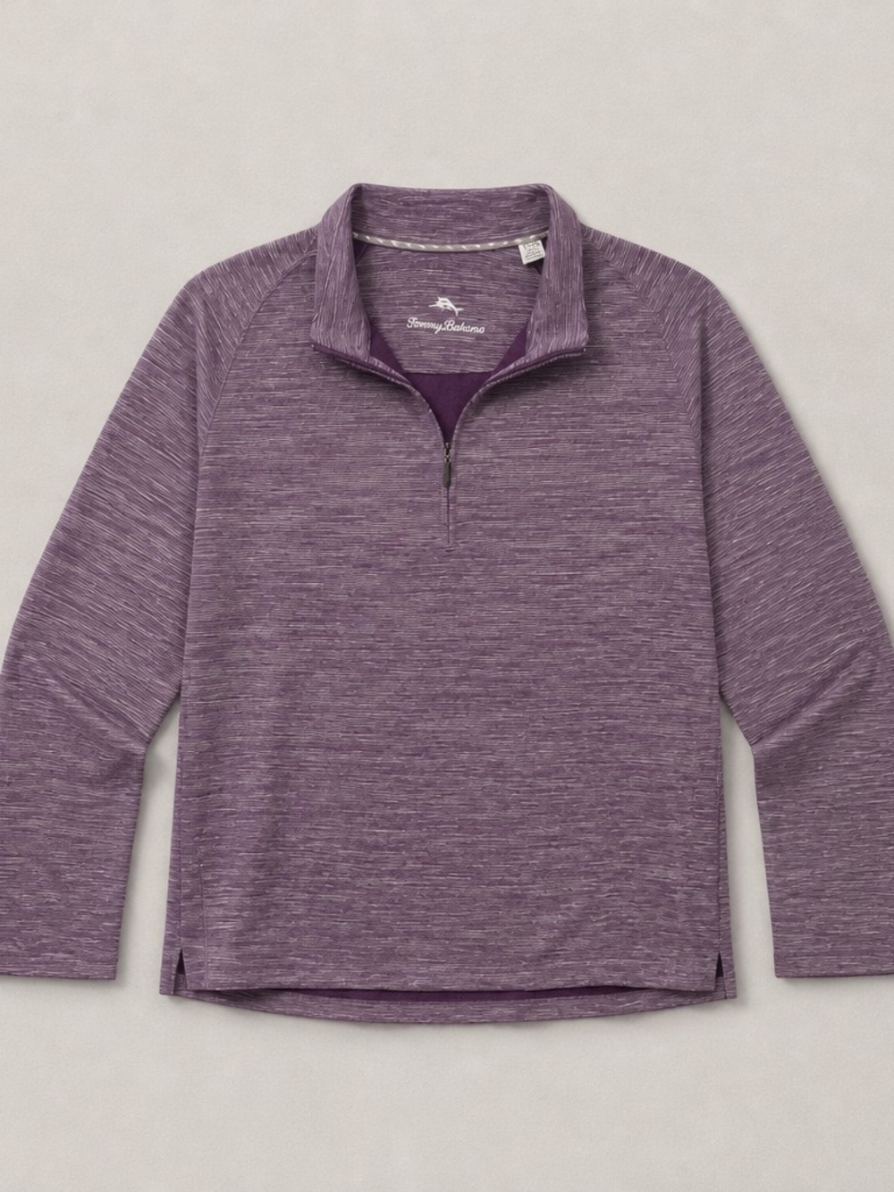 Tommy Bahama Men's Purple Heather Quarter-Zip Sweater XL